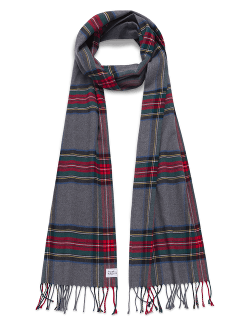 NOELLE Gray with Green and Red Plaid, front view
