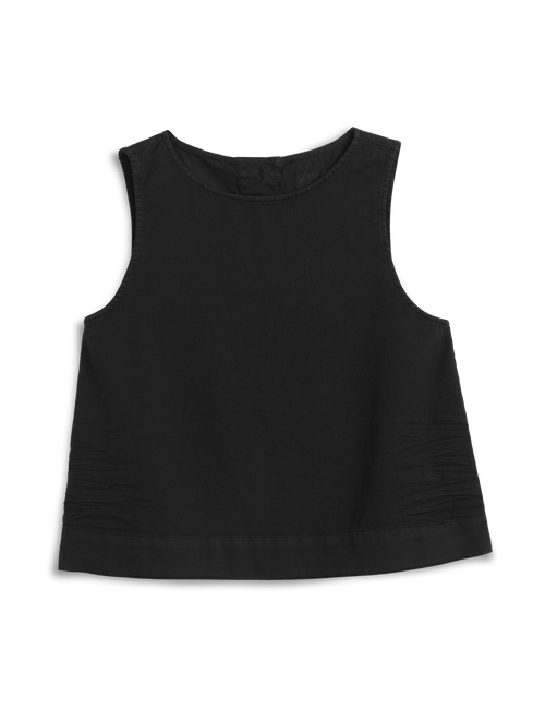 Black sleeveless top on a white background, view 4