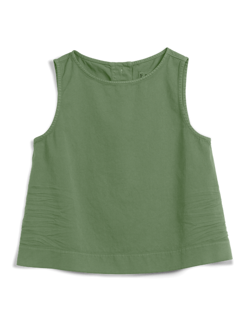 Green sleeveless top on a black background, view 4