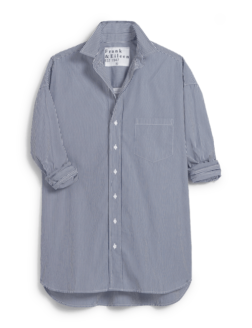 SHIRLEY Navy Stripe, Italian Superluxe, view 4