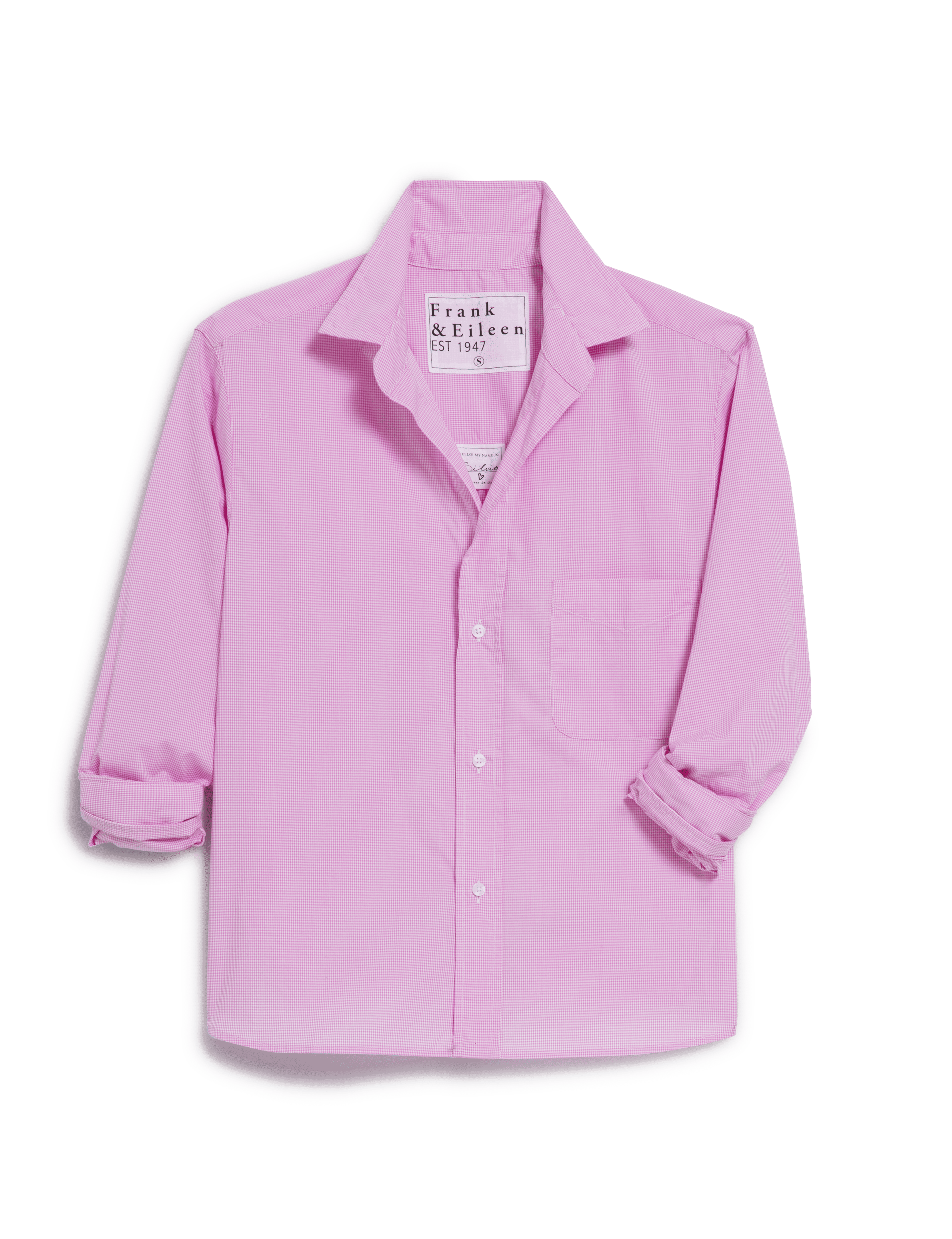 SILVIO Hot Pink Plaid, Italian Cotton