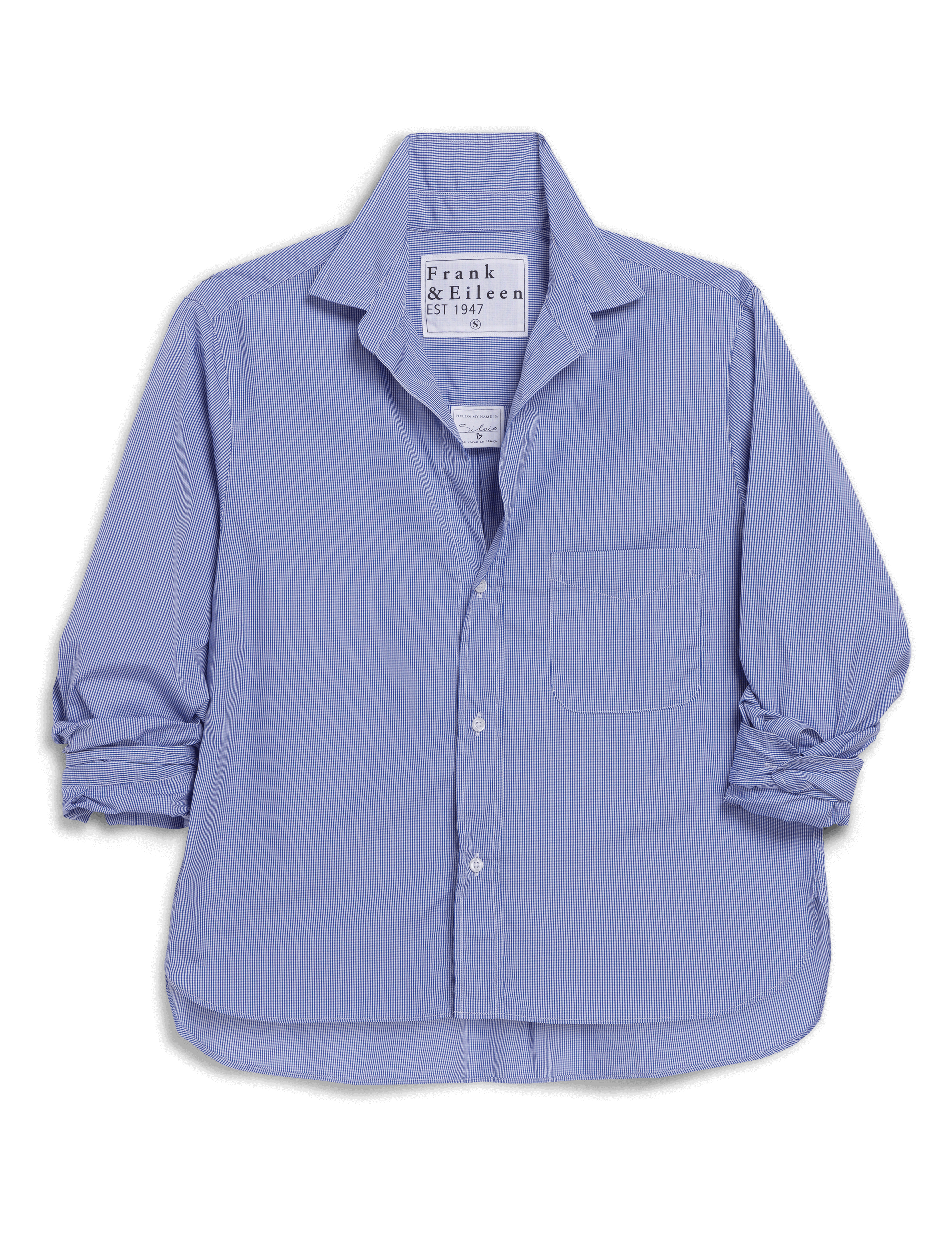 Silvio, Untuckable Button-Up Shirt, Blue | Frank & Eileen