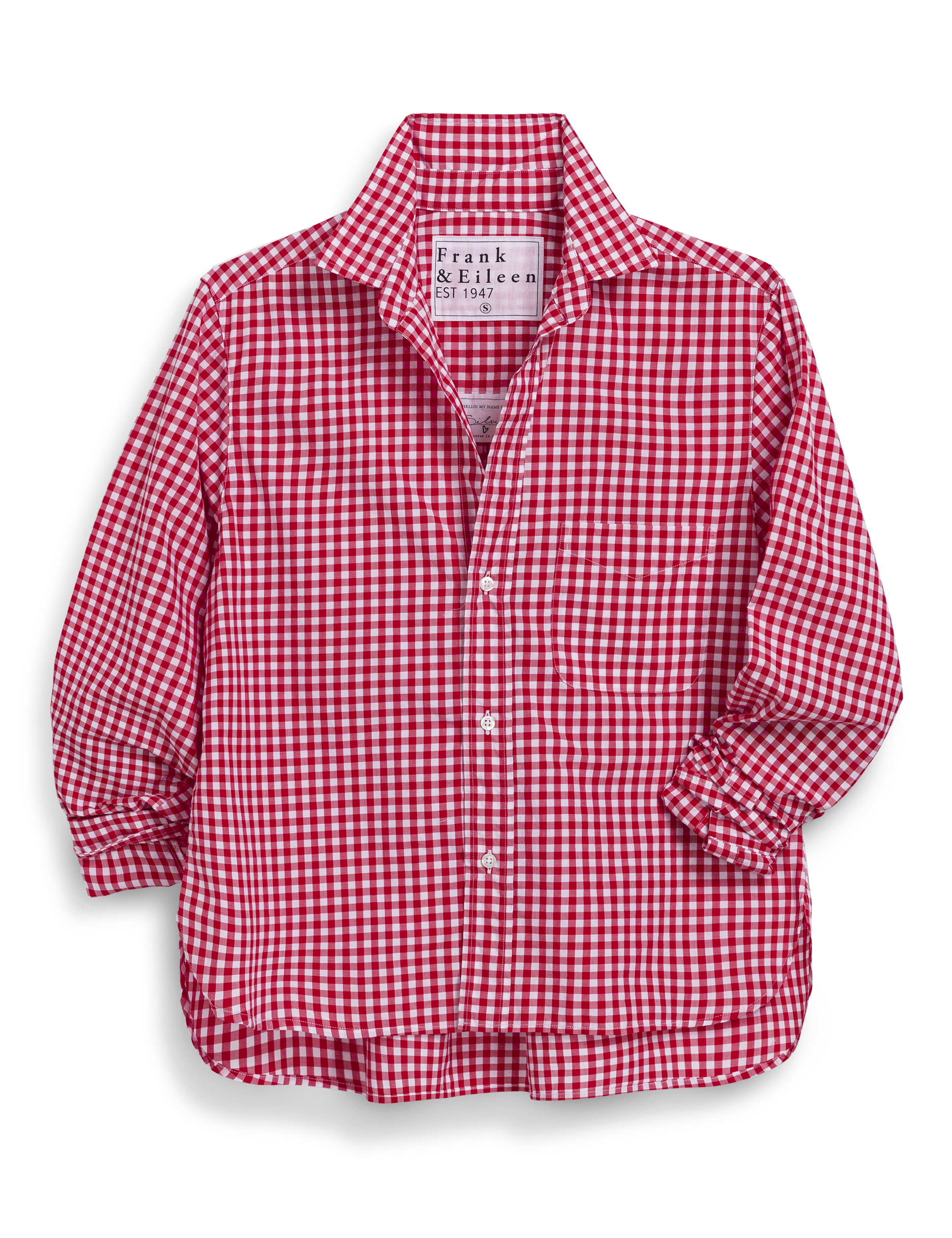 SILVIO Red Gingham, Italian Cotton