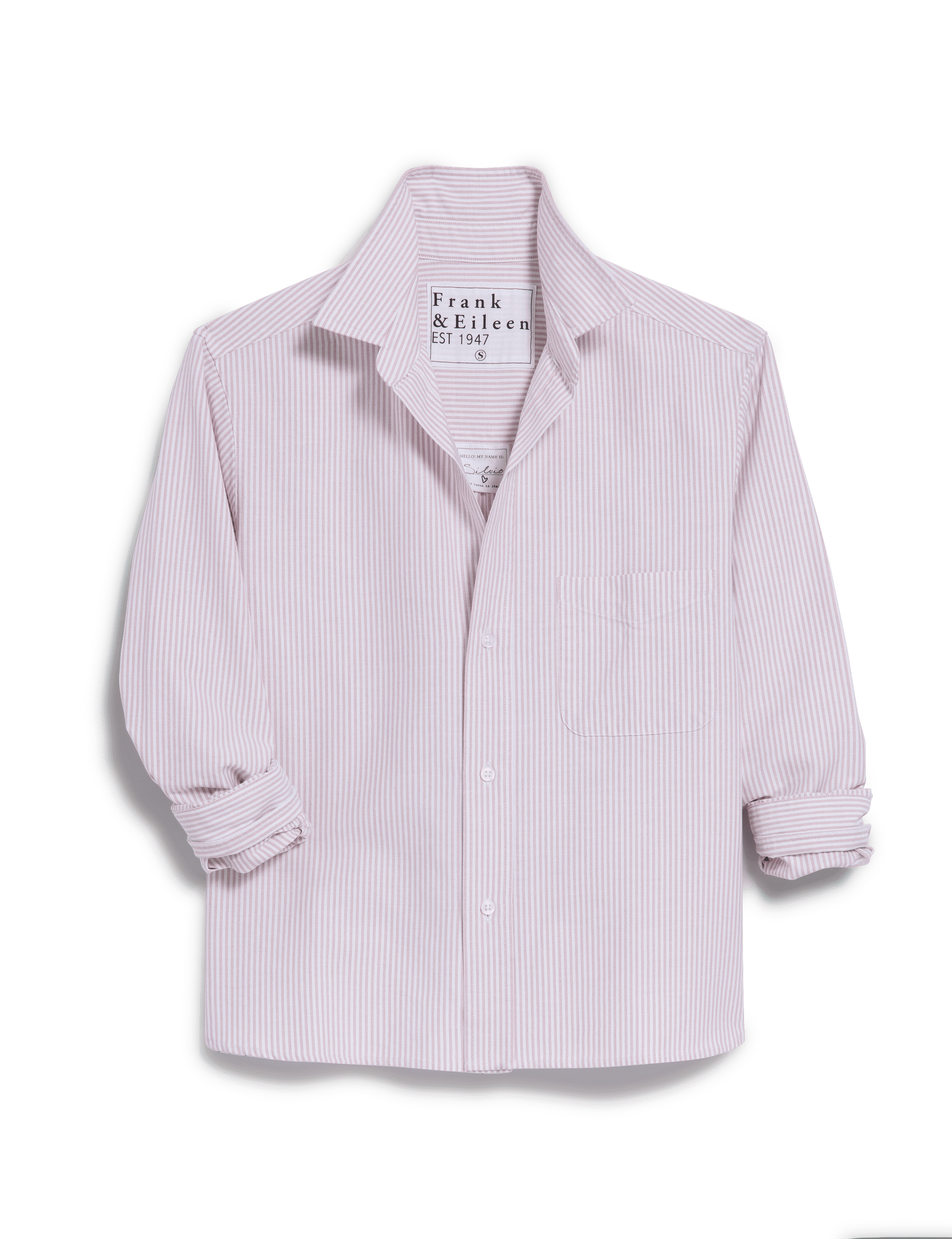 SILVIO Rose Stripe, Italian Brushed Oxford