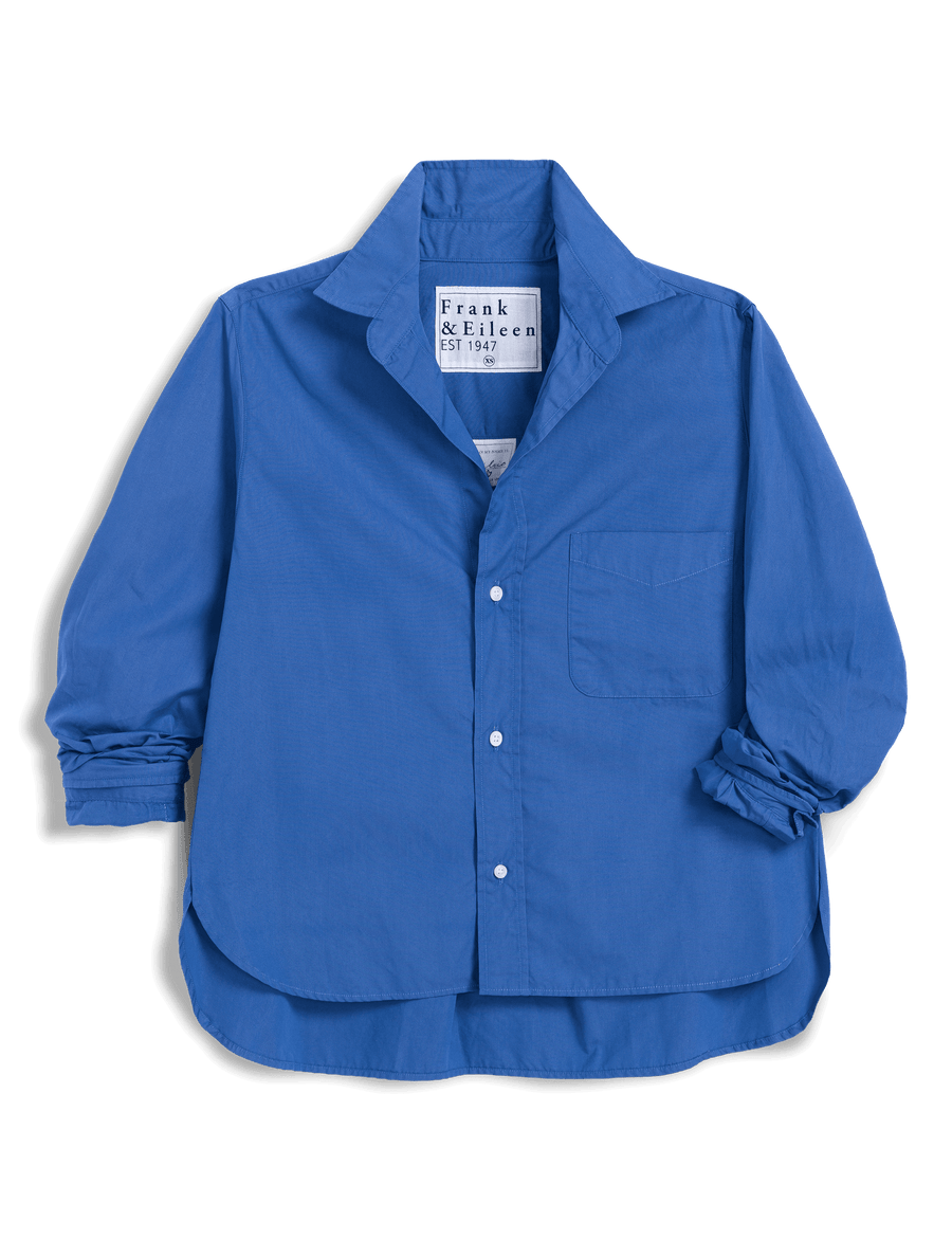 Silvio, Untuckable Button-Up Shirt, Blue | Frank & Eileen