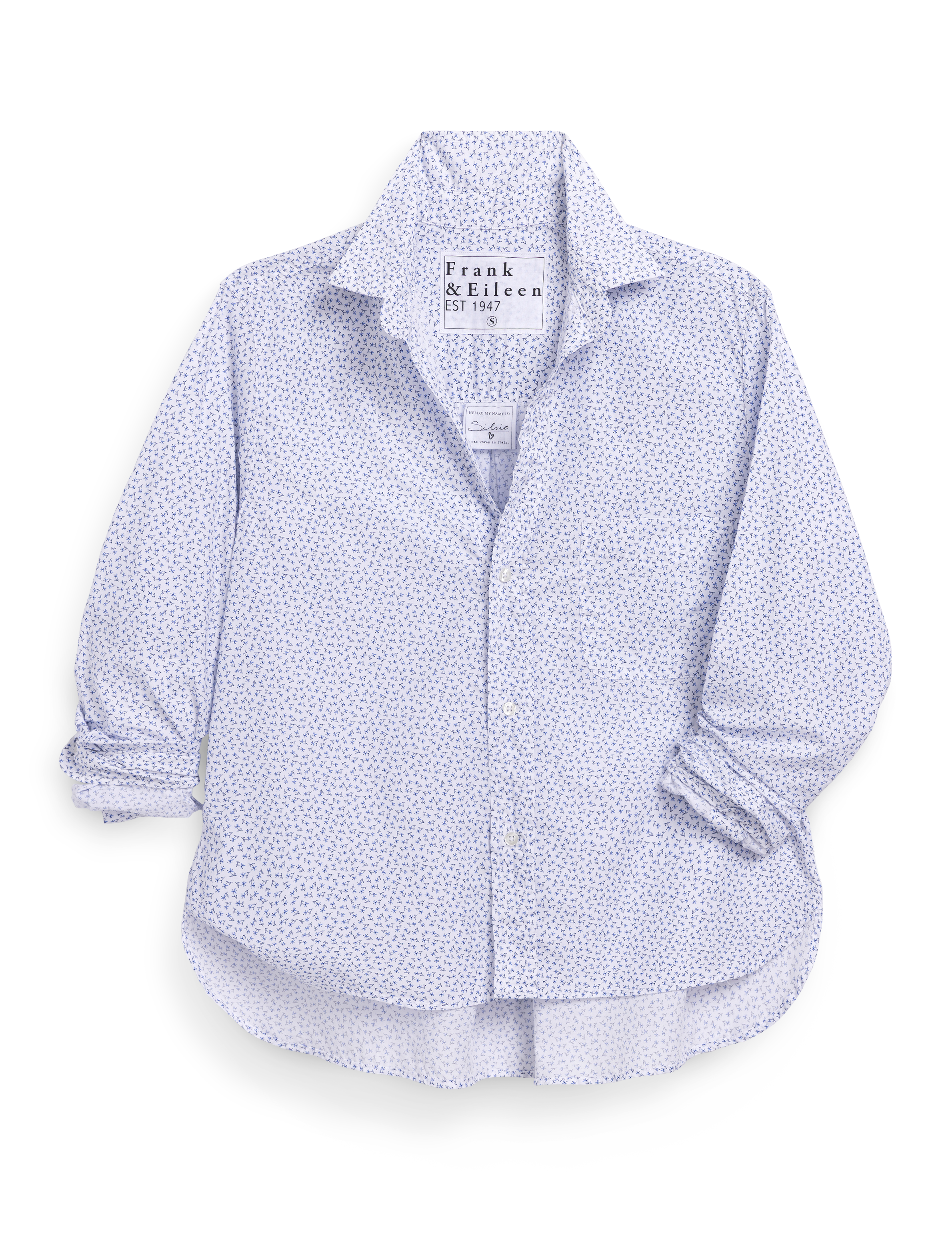 SILVIO Tiny Flowers, Italian Cotton, front view