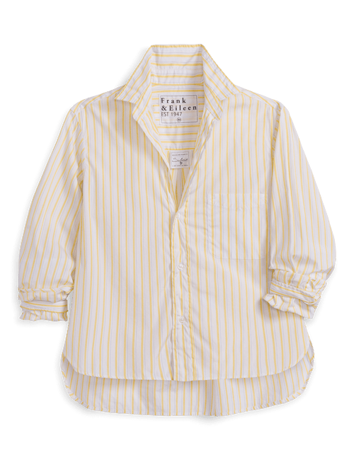 SILVIO Yellow and Navy Stripe, Italian Superluxe, front view