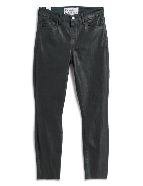 SLIGO Dark Green Wax, Italian Waxed Denim, view 4