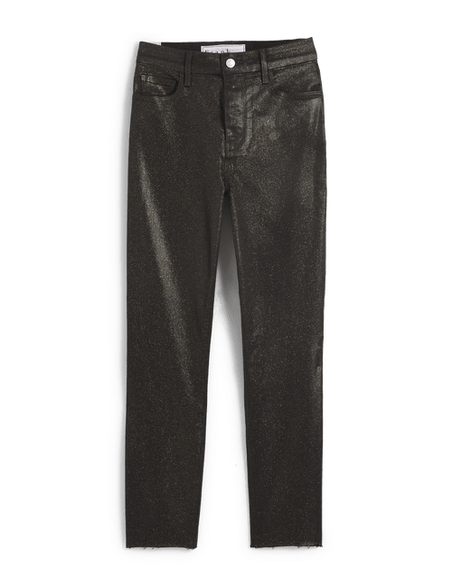 SLIGO Gold Glitter Wax, Italian Waxed Denim, view 6