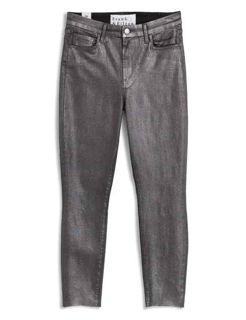 SLIGO Platinum Glitter Wax, Italian Waxed Denim, view 6