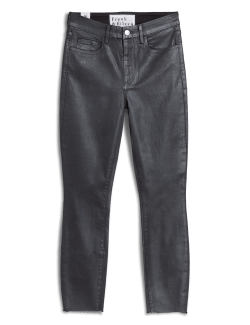 SLIGO Pewter Glitter Wax, Italian Waxed Denim, view 4