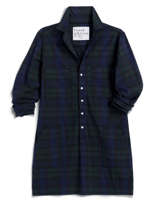IRELAND DRESS Black Watch Plaid, Italian Performance Twill, view 6