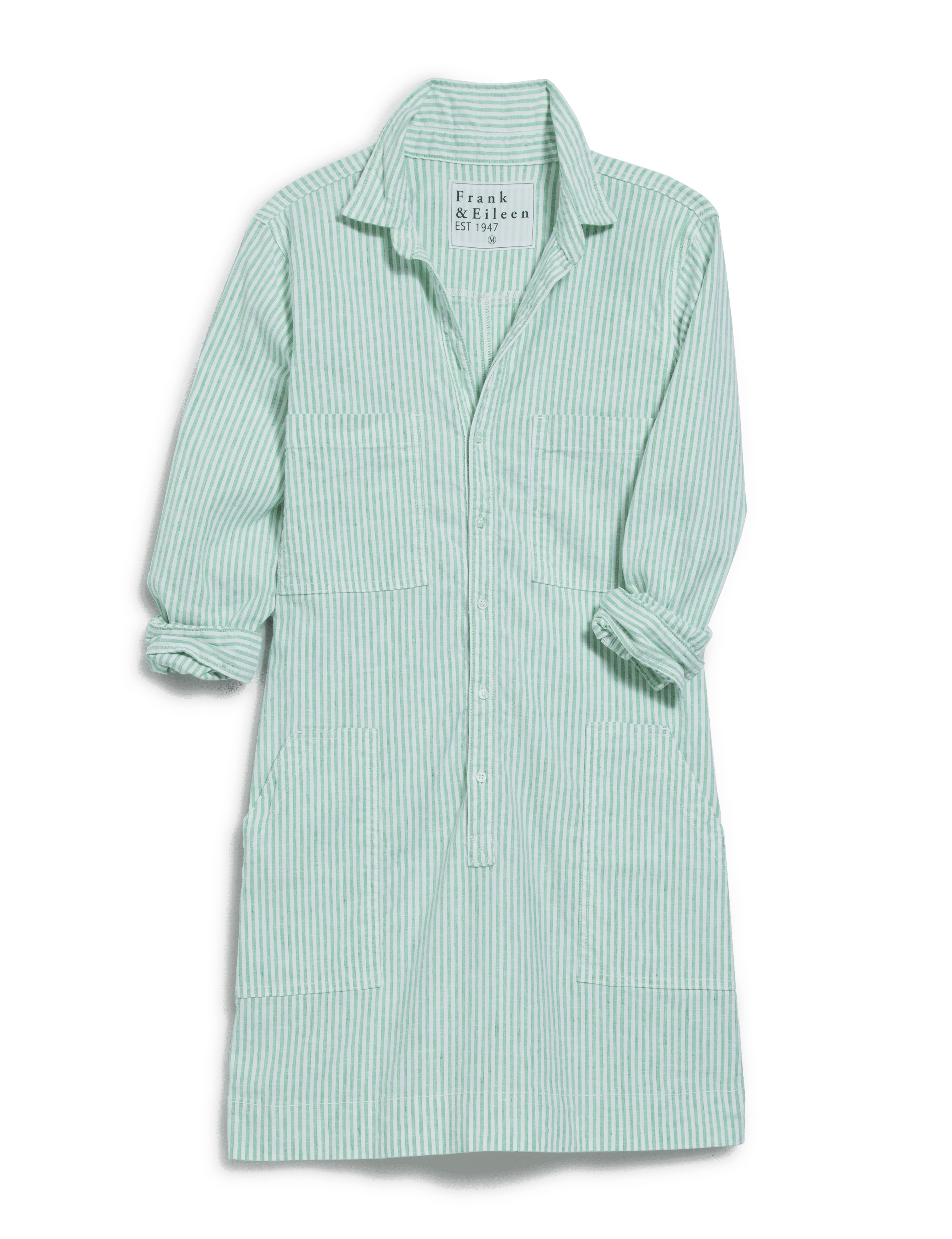 IRELAND DRESS Lime Stripe, Italian Performance Linen