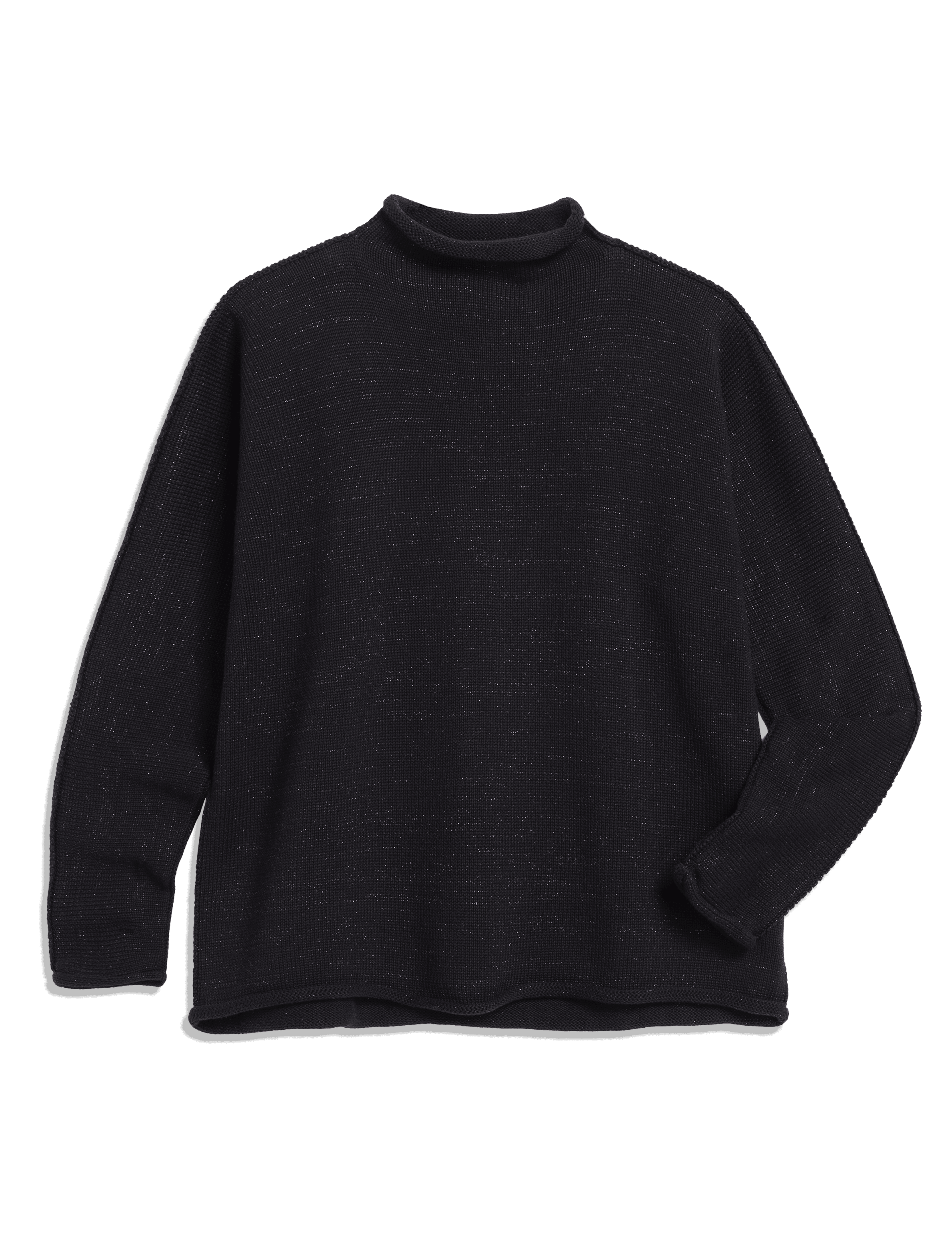 MONTEREY Black with Black Glitter, Pure Italian Cotton, front view