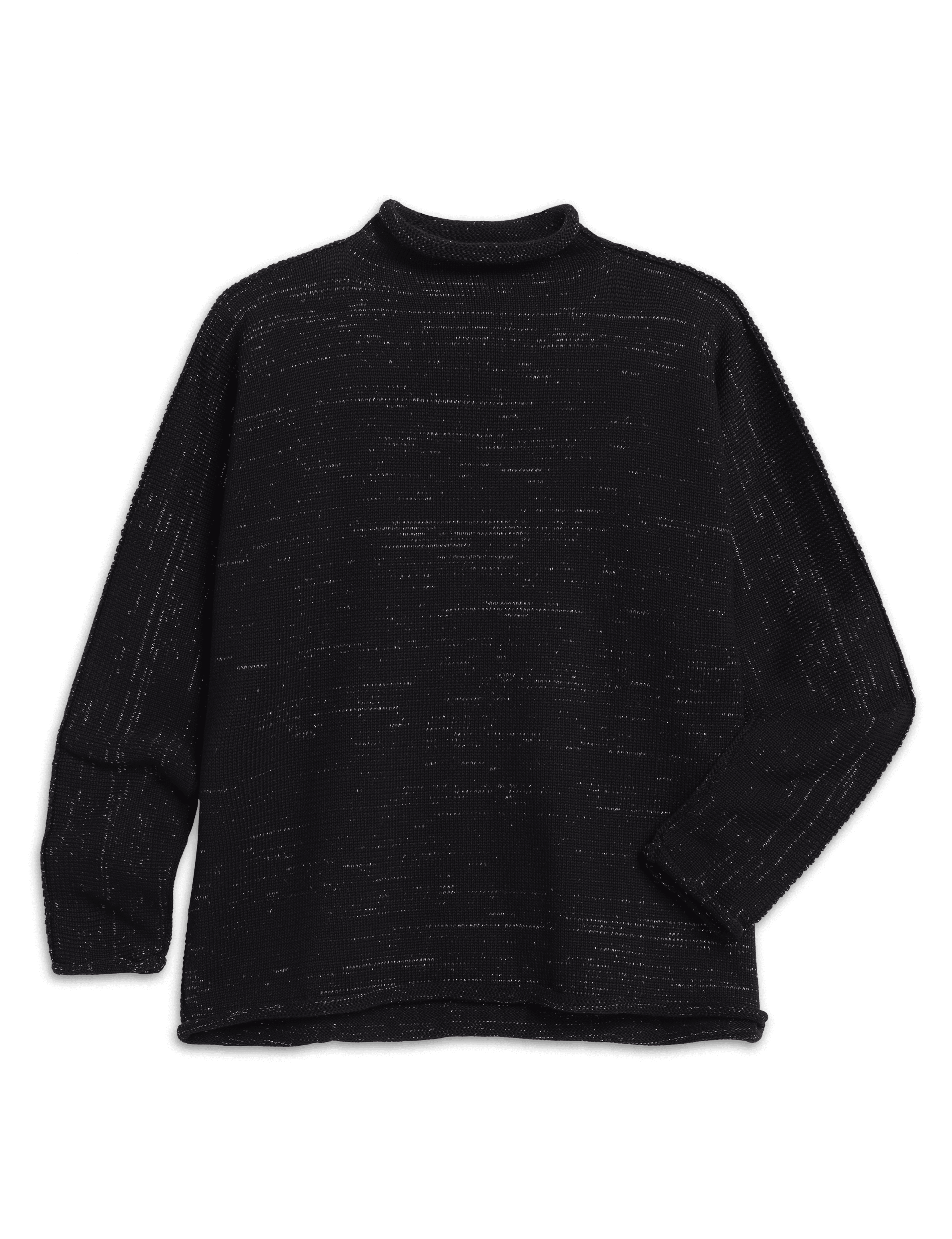 MONTEREY Black with Silver Glitter, Pure Italian Cotton