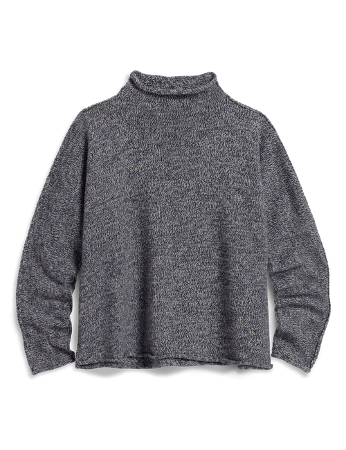 MONTEREY Dark Gray and Navy Melange, Pure Japanese Cotton, view 6