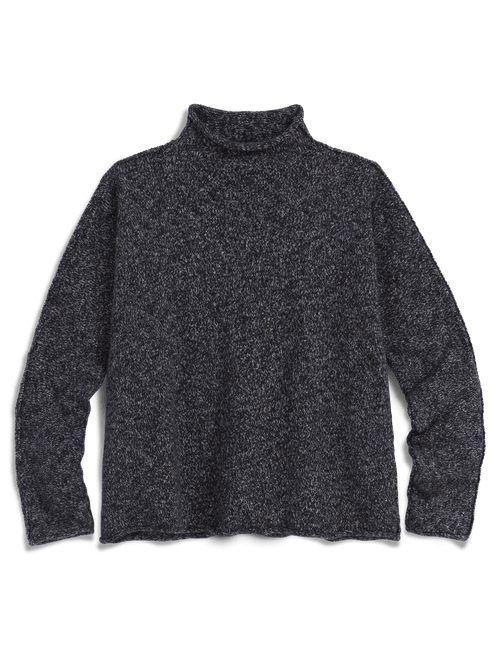 MONTEREY Navy and Gray Marl, Kyoto Cotton, view 4