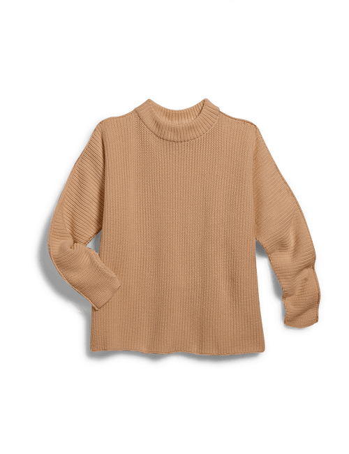 MONTECITO SWEATER Camel, Pure Italian Cotton, view 4