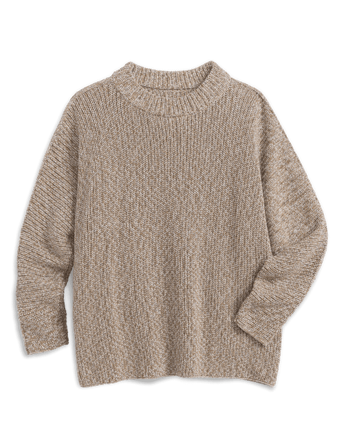 MONTECITO SWEATER Sandstone, Pure Italian Cotton, view 6