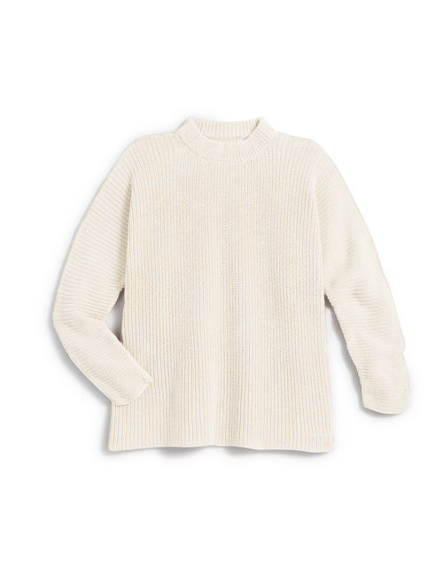 MONTECITO SWEATER Ivory, Pure Italian Cotton, view 4