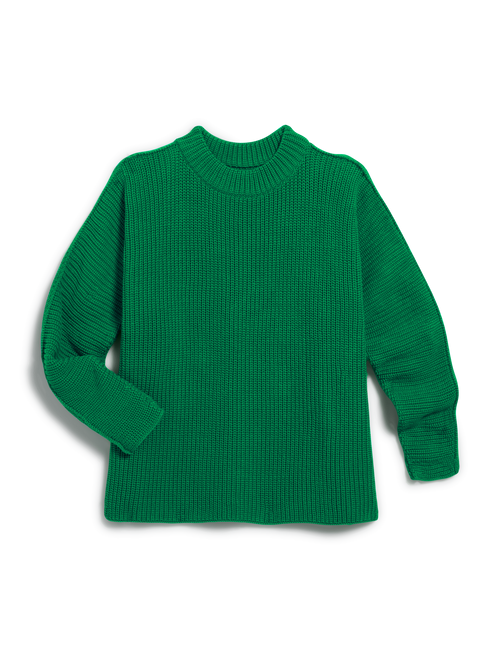 MONTECITO SWEATER Kelly Green, Pure Italian Cotton, view 4