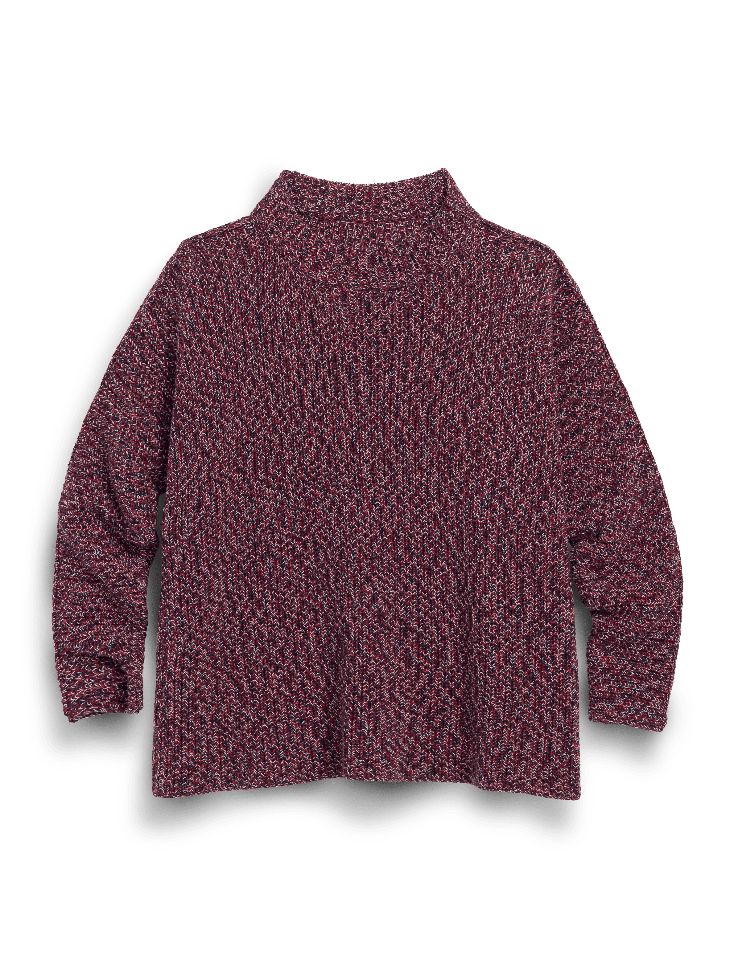 MONTECITO SWEATER Red and Navy Marl, Pure Italian Cotton