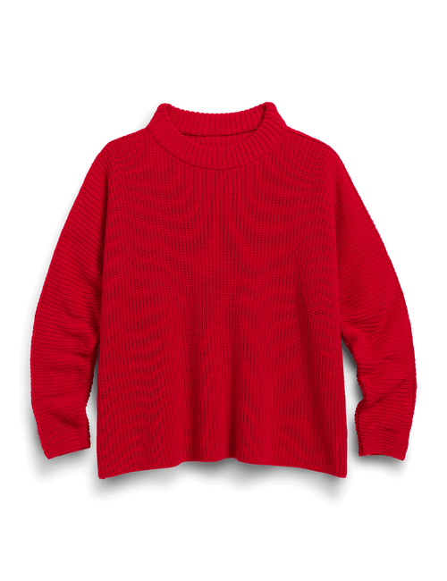 Red sweater on a white background, view 6
