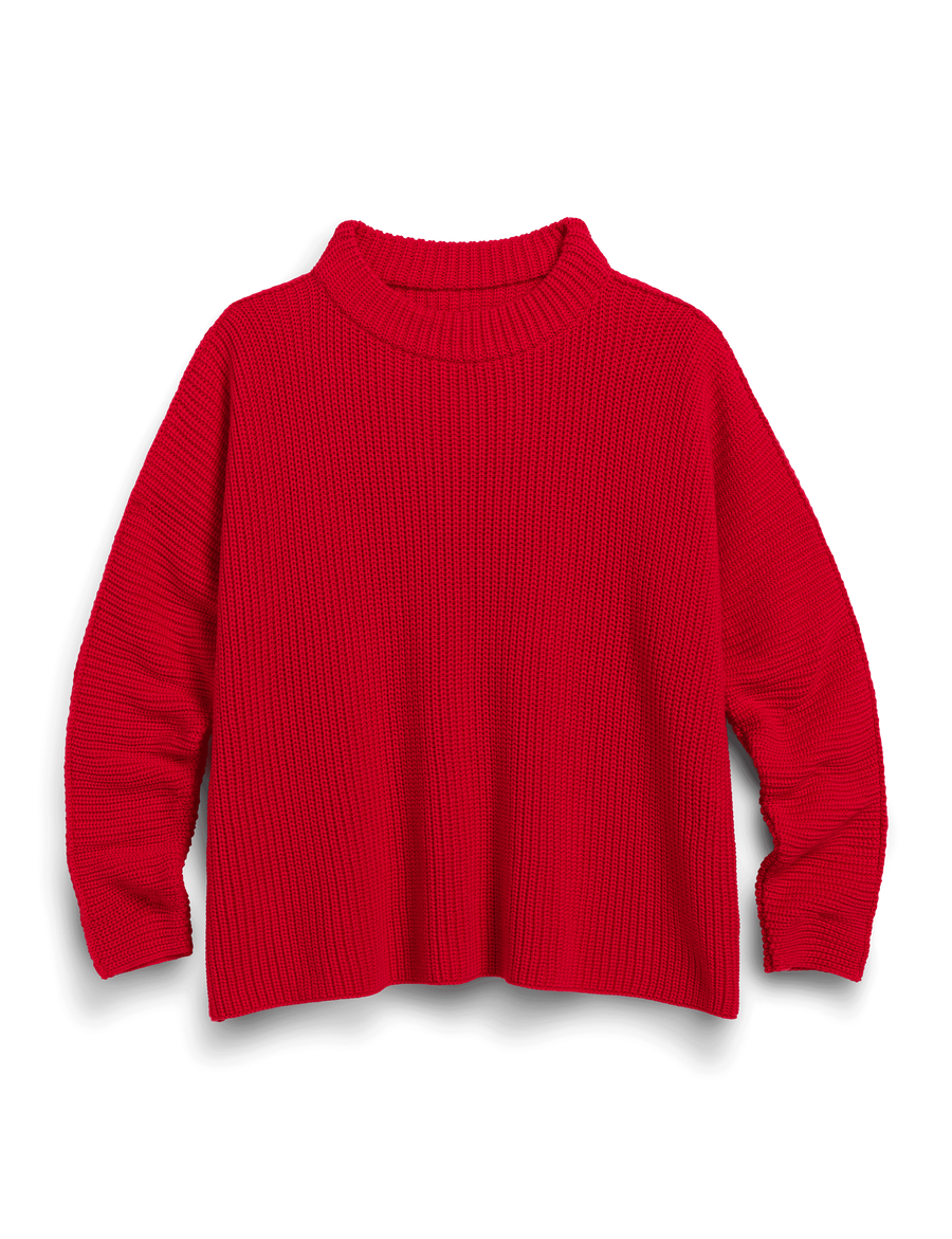 MONTECITO SWEATER Apple, Pure Italian Cotton