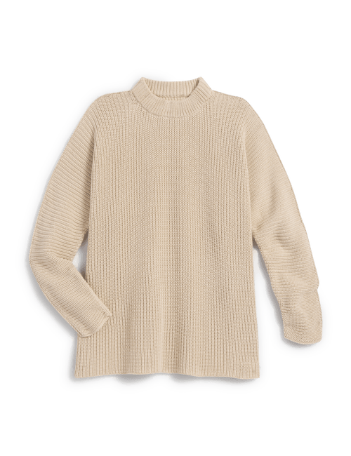 MONTECITO SWEATER Sand, Pure Italian Cotton, view 4