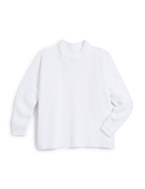 MONTECITO SWEATER White, Pure Italian Cotton, view 4