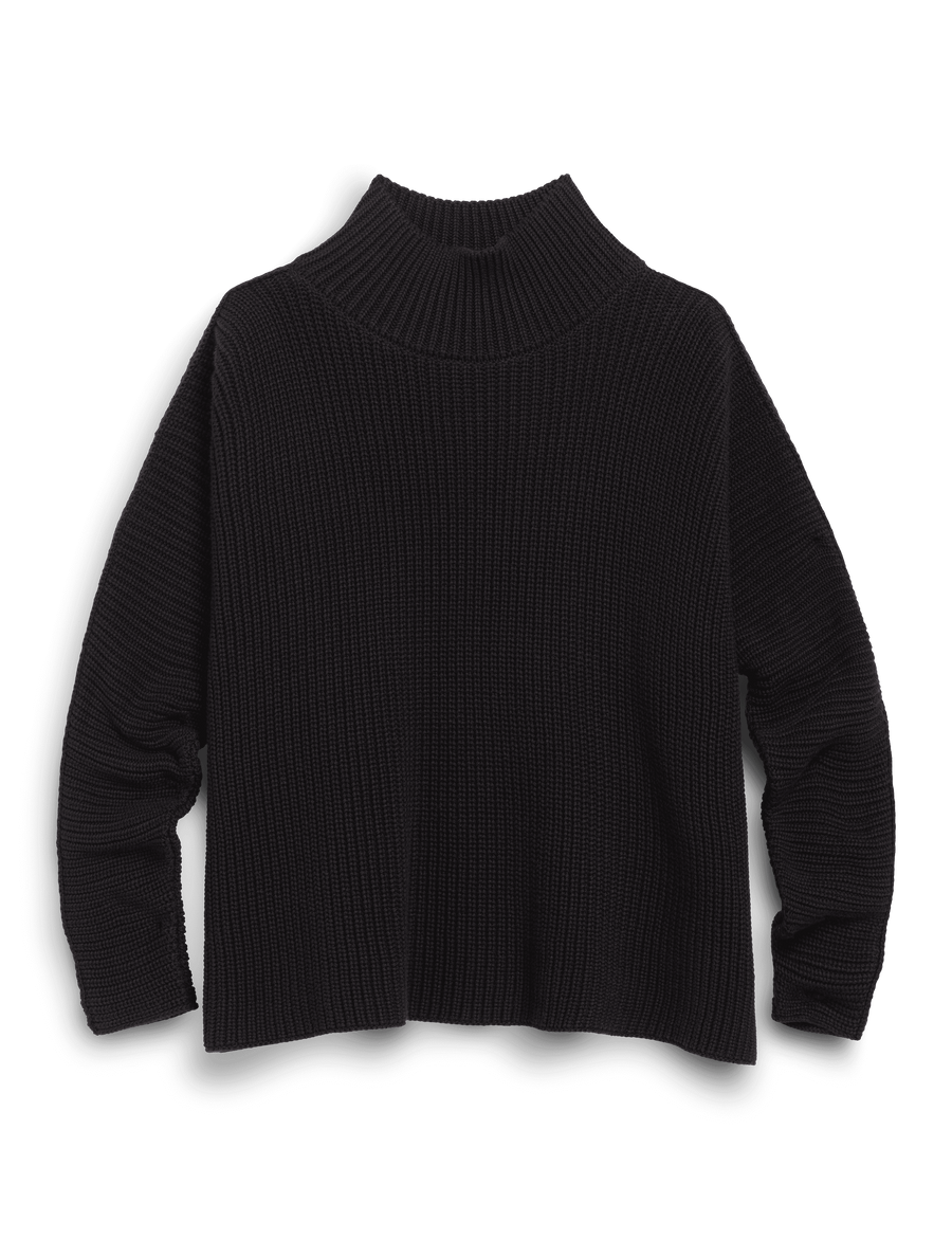 MONTECITO TURTLENECK Black, Pure Italian Cotton