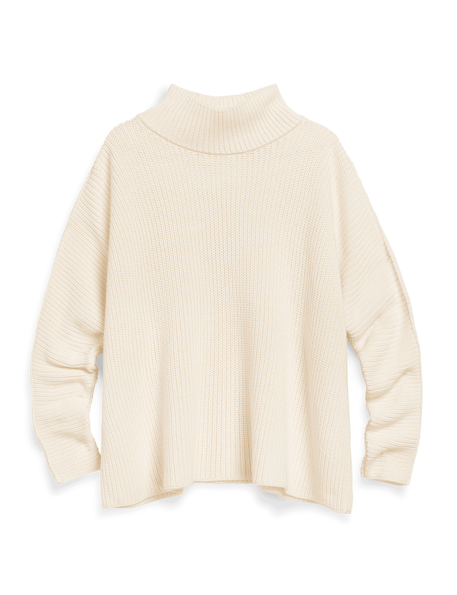 MONTECITO TURTLENECK Ivory, Pure Italian Cotton