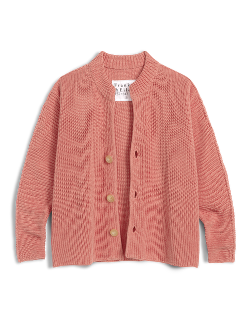 MONTECITO CARDIGAN Apricot, Pure Italian Cotton, view 4