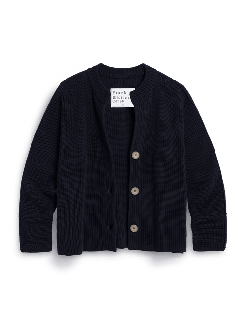 MONTECITO CARDIGAN Marine, Pure Italian Cotton, view 4
