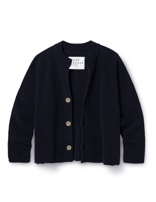 MONTECITO CARDIGAN Marine, Pure Italian Cotton, view 4