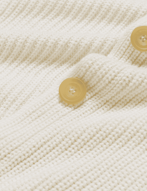 MONTECITO CARDIGAN Ivory, Pure Italian Cotton, view 5