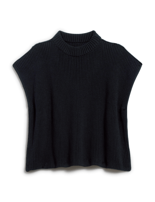 MONTECITO VEST Black, Pure Italian Cotton, view 6