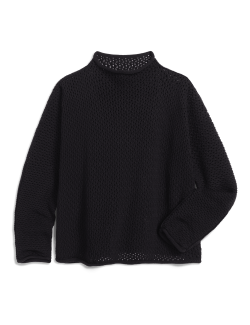 MONTEREY POINTELLE Black, Pure Italian Cotton, view 6