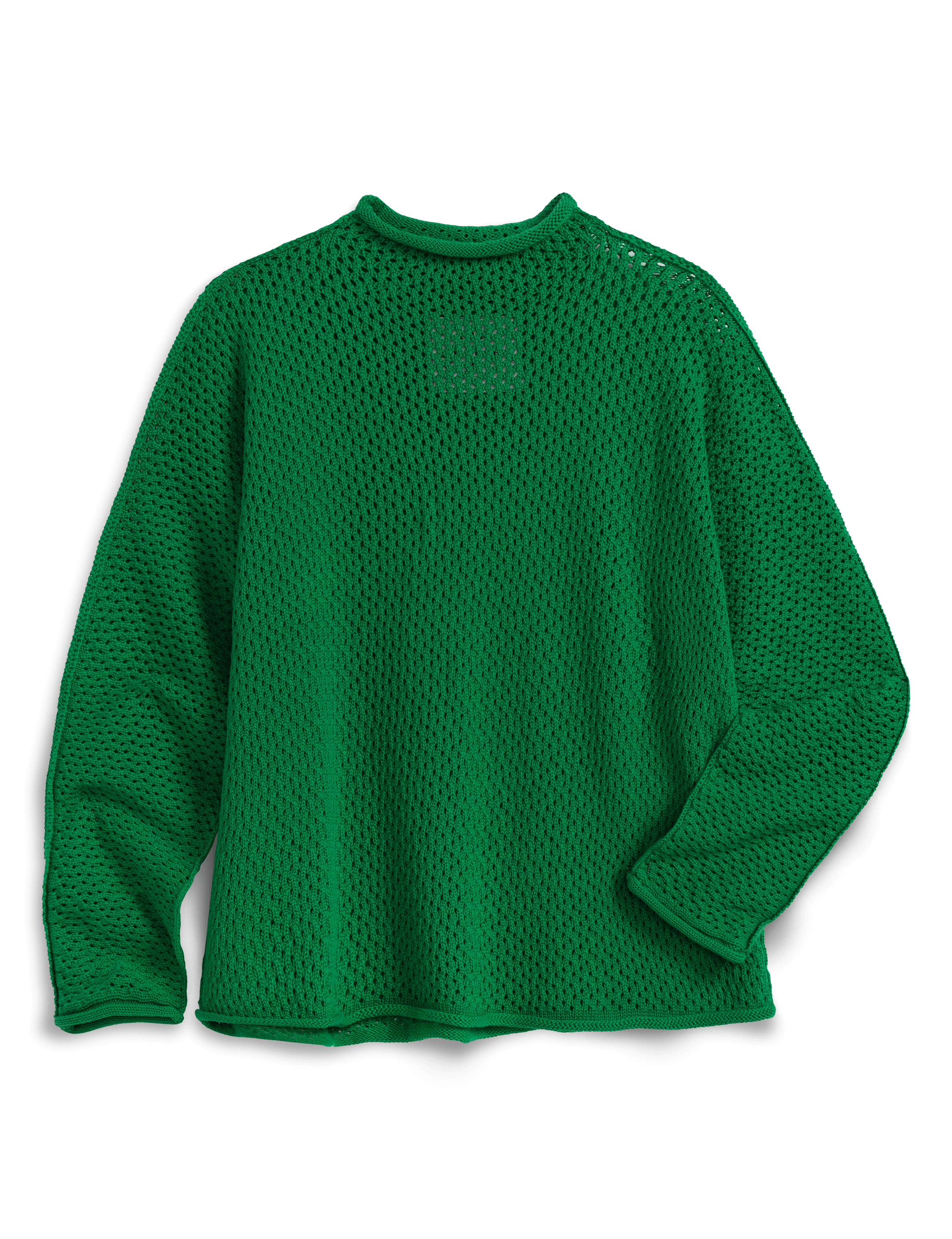 MONTEREY POINTELLE Kelly Green, Pure Italian Cotton, front view