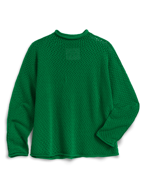 MONTEREY POINTELLE Kelly Green, Pure Italian Cotton, front view