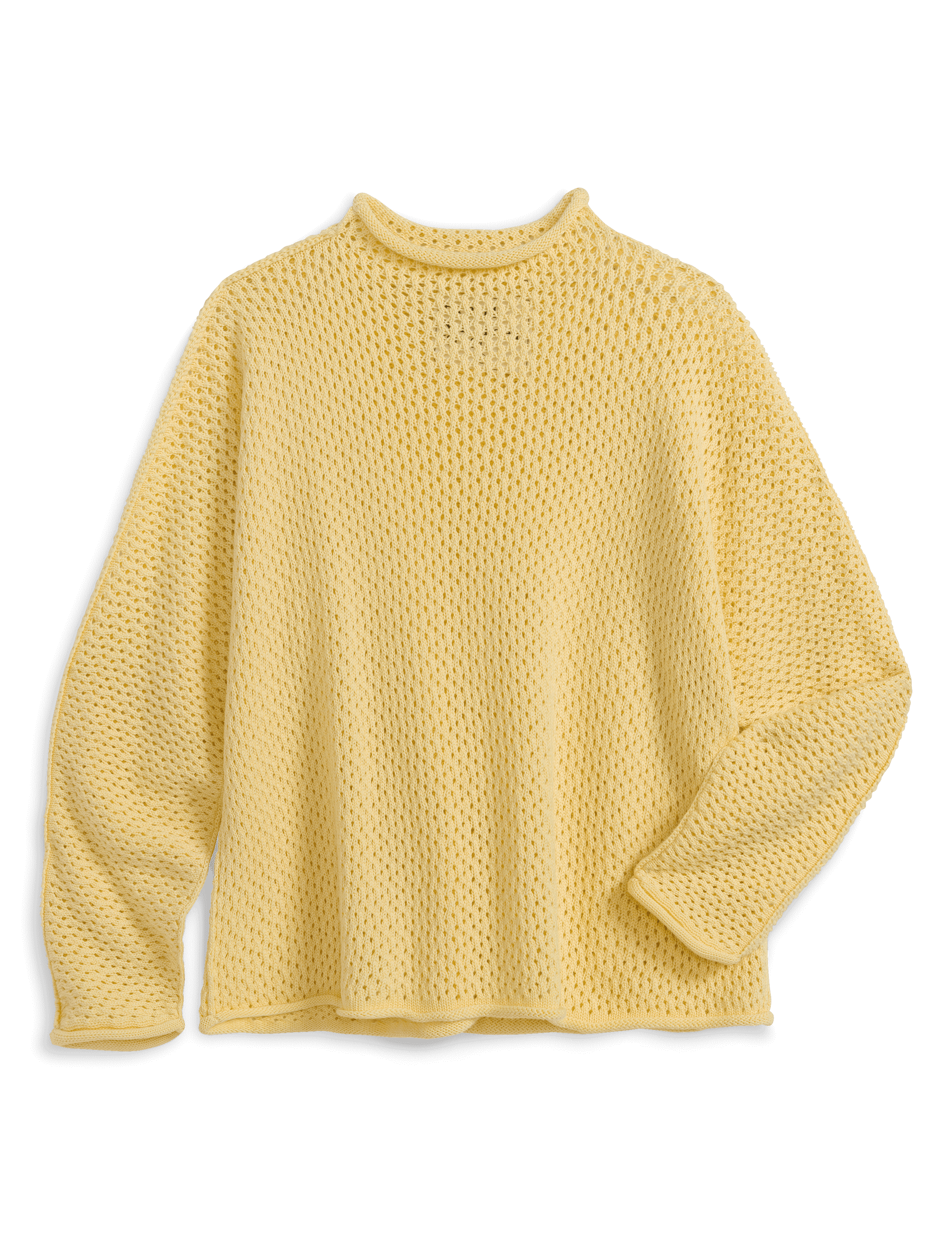Yellow sweater on a green background