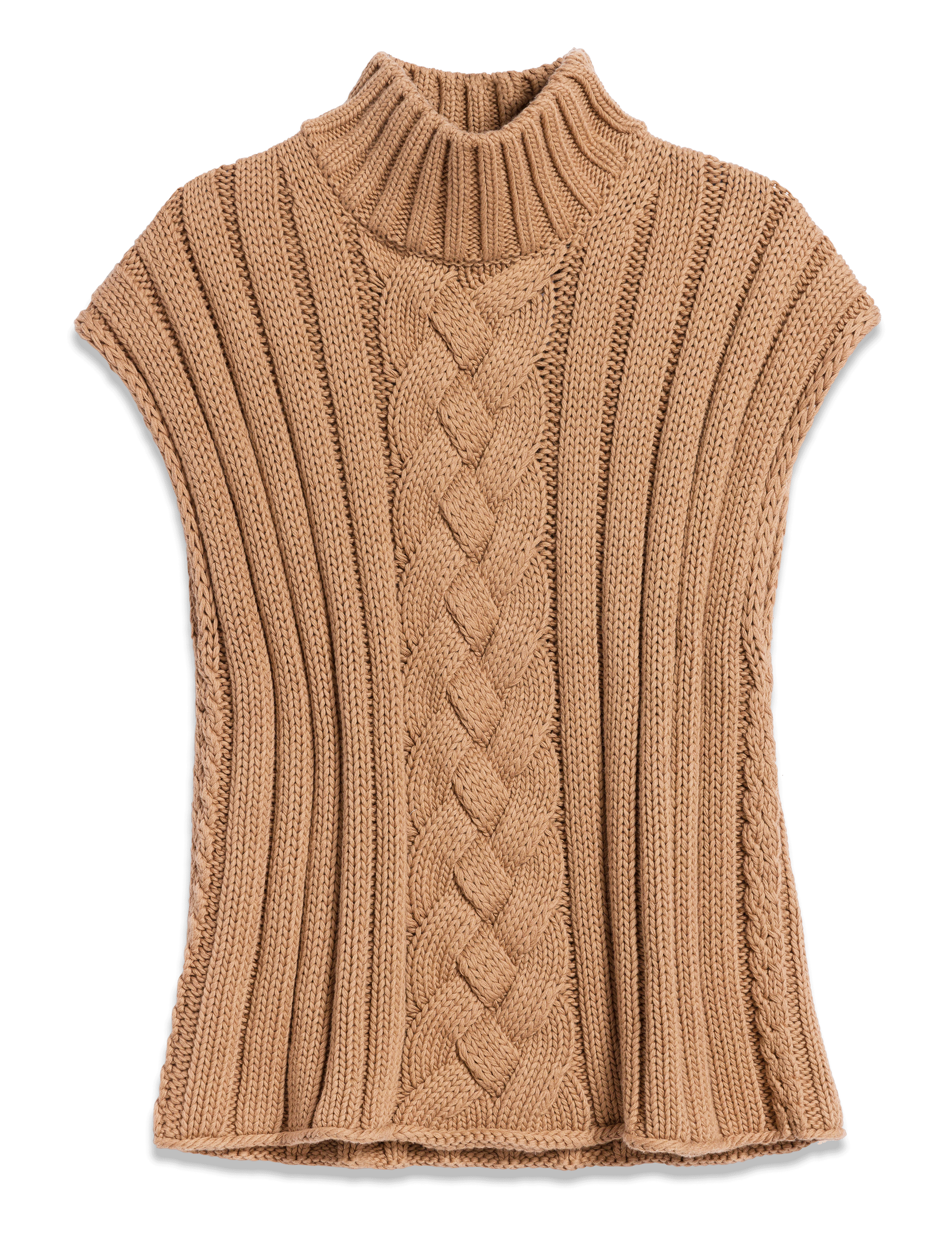 COTSWOLDS VEST Camel, Pure Italian Cotton