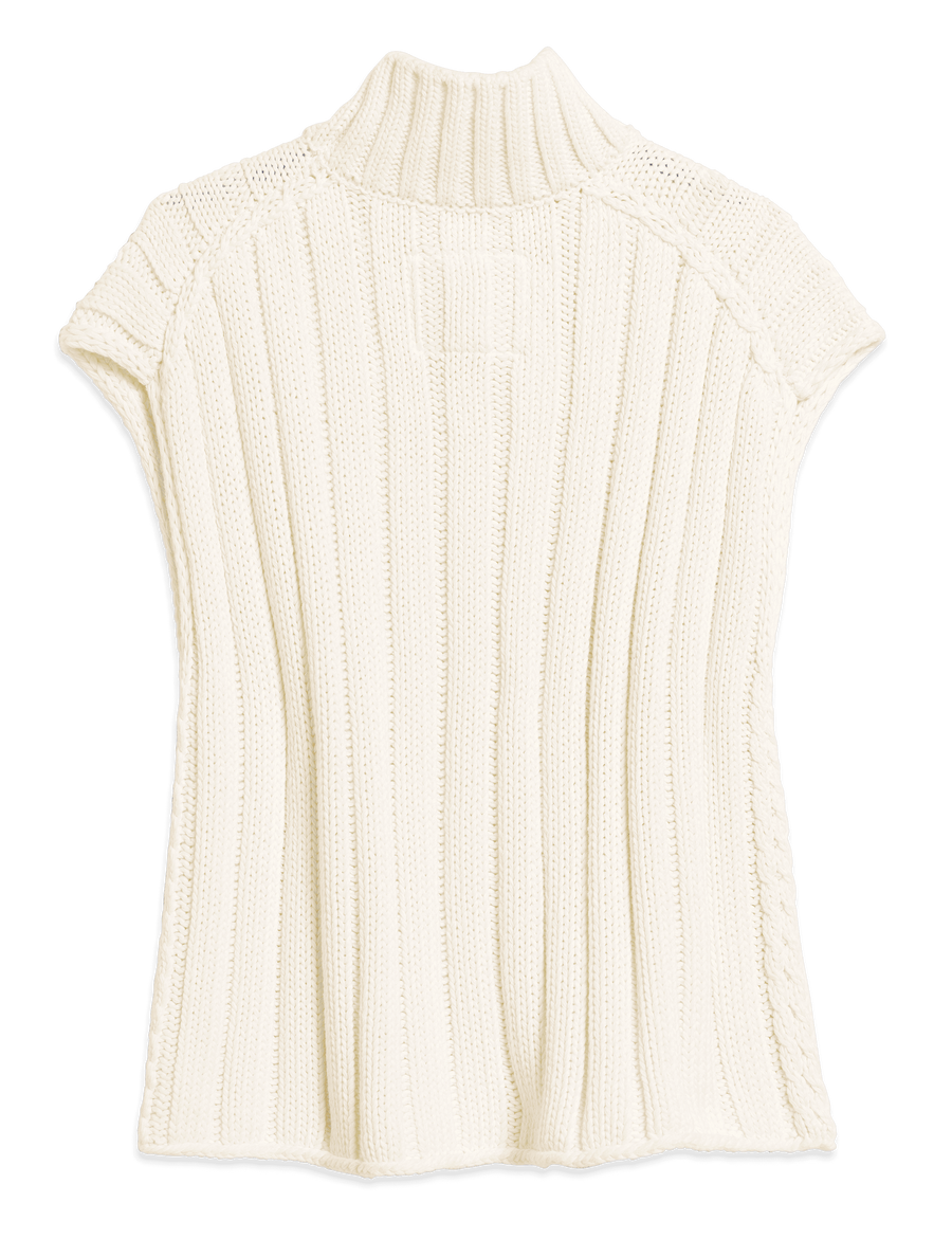 COTSWOLDS VEST Ivory, Pure Italian Cotton