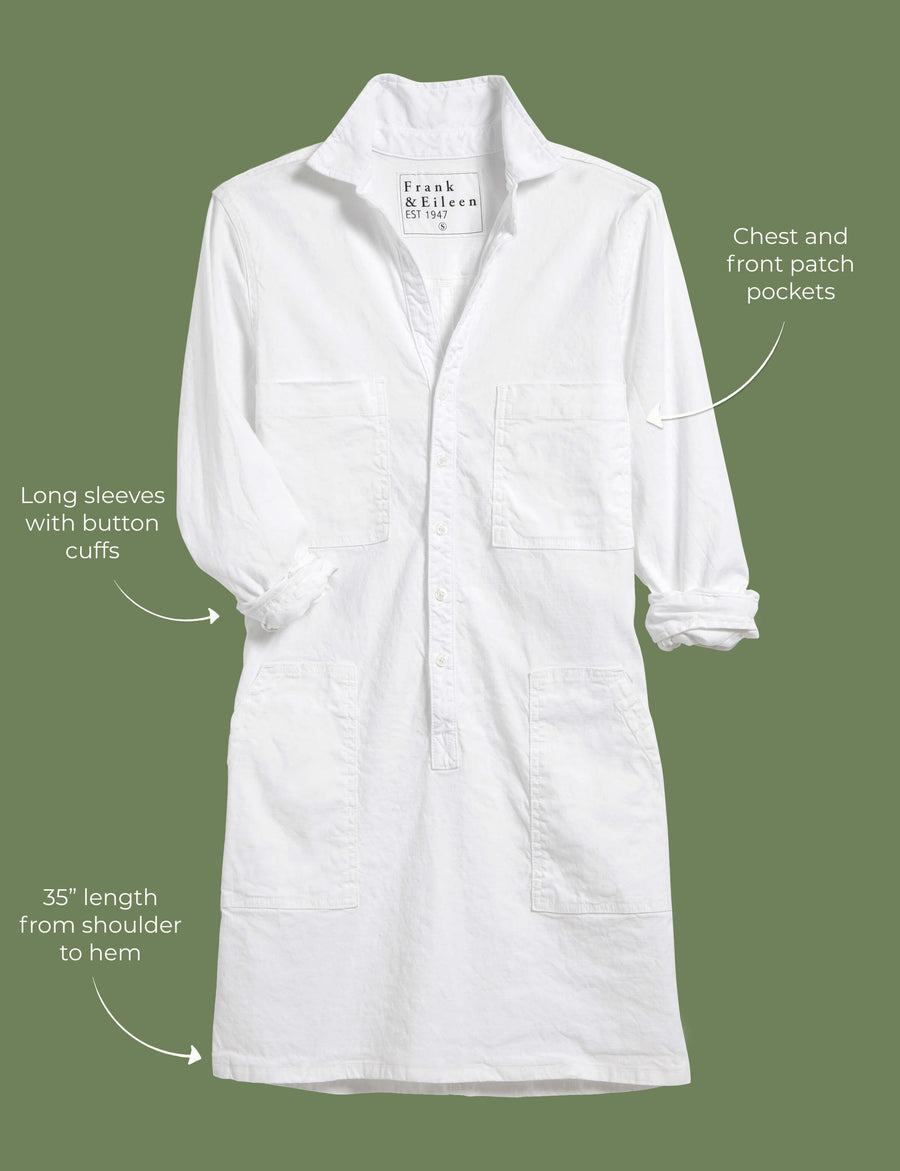 Frank & Eileen Ireland DRESS White, Italian Performance Linen White XL Frank & Eileen Ireland DRESS White, Italian Performance Linen White XL
