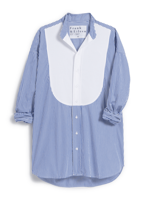 VICTORIA Blue Stripe with White Bib, Italian Superluxe, view 3