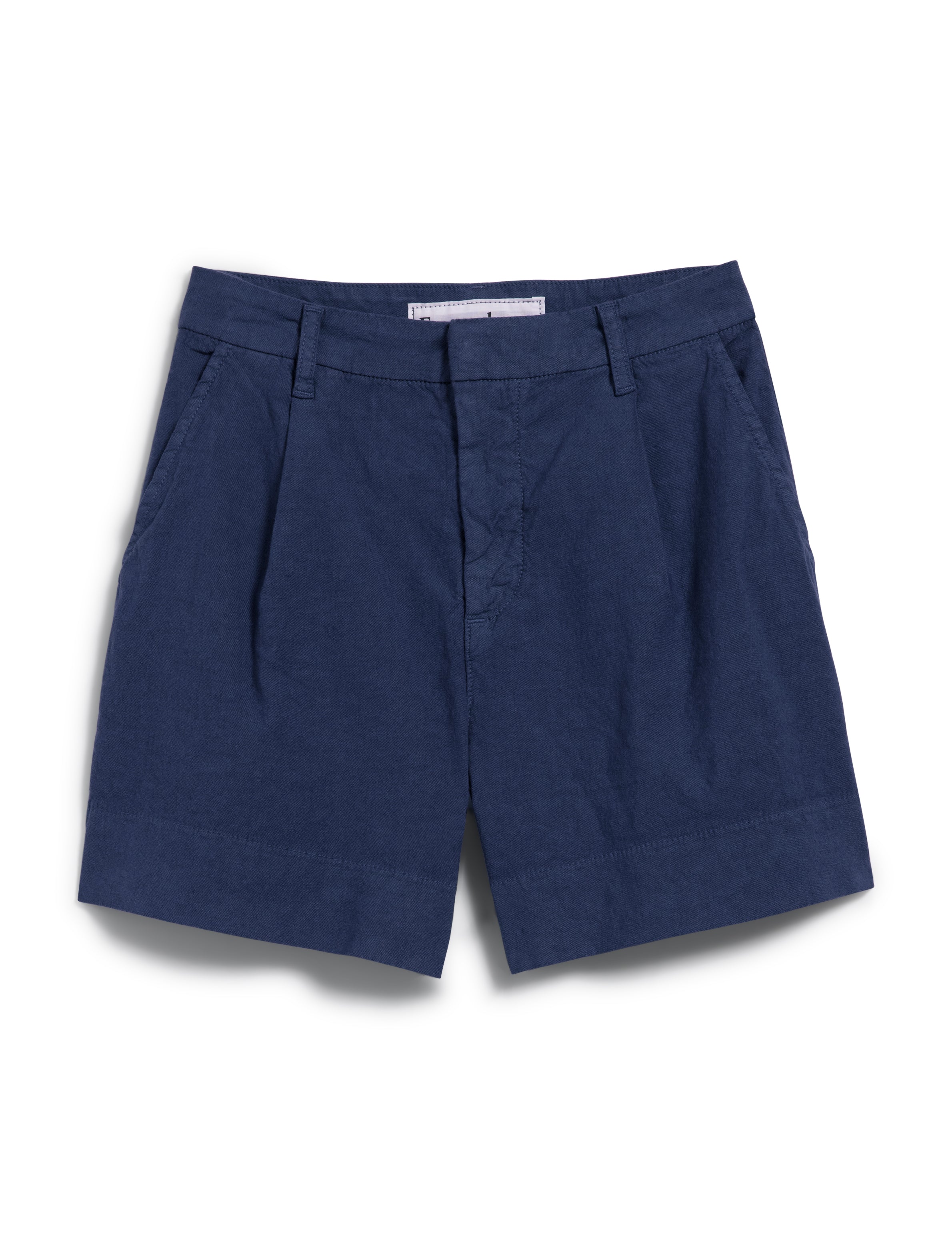 Navy blue shorts on a white background, view 4