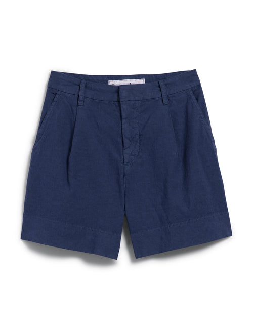 Navy blue shorts on a white background, view 4