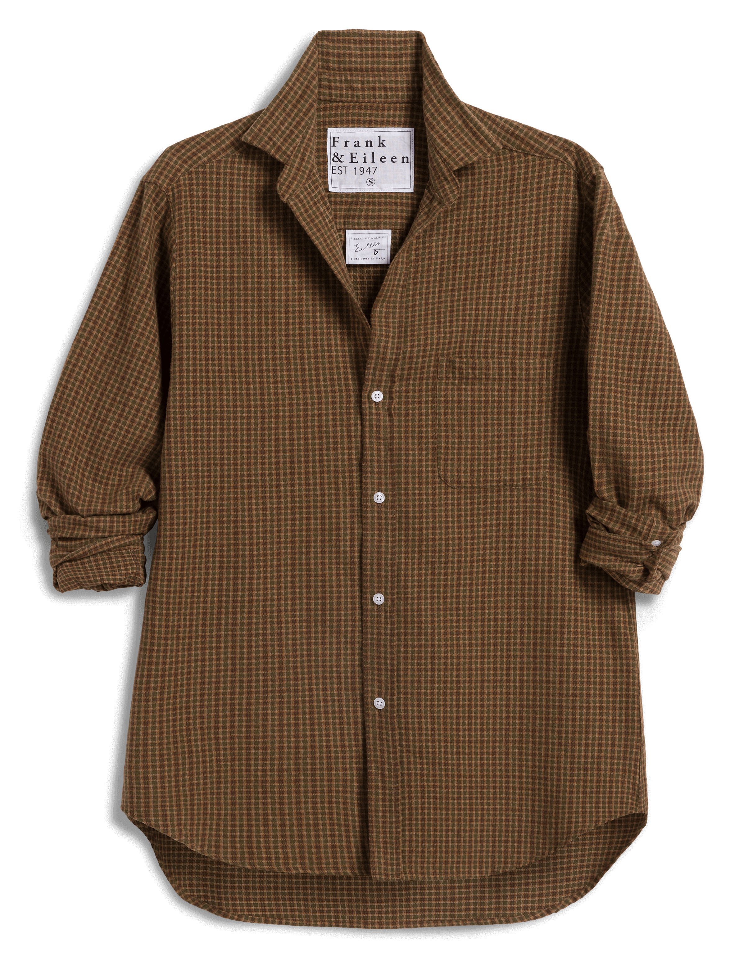 WAVERLY Brown and Green Plaid, Italian Flannel