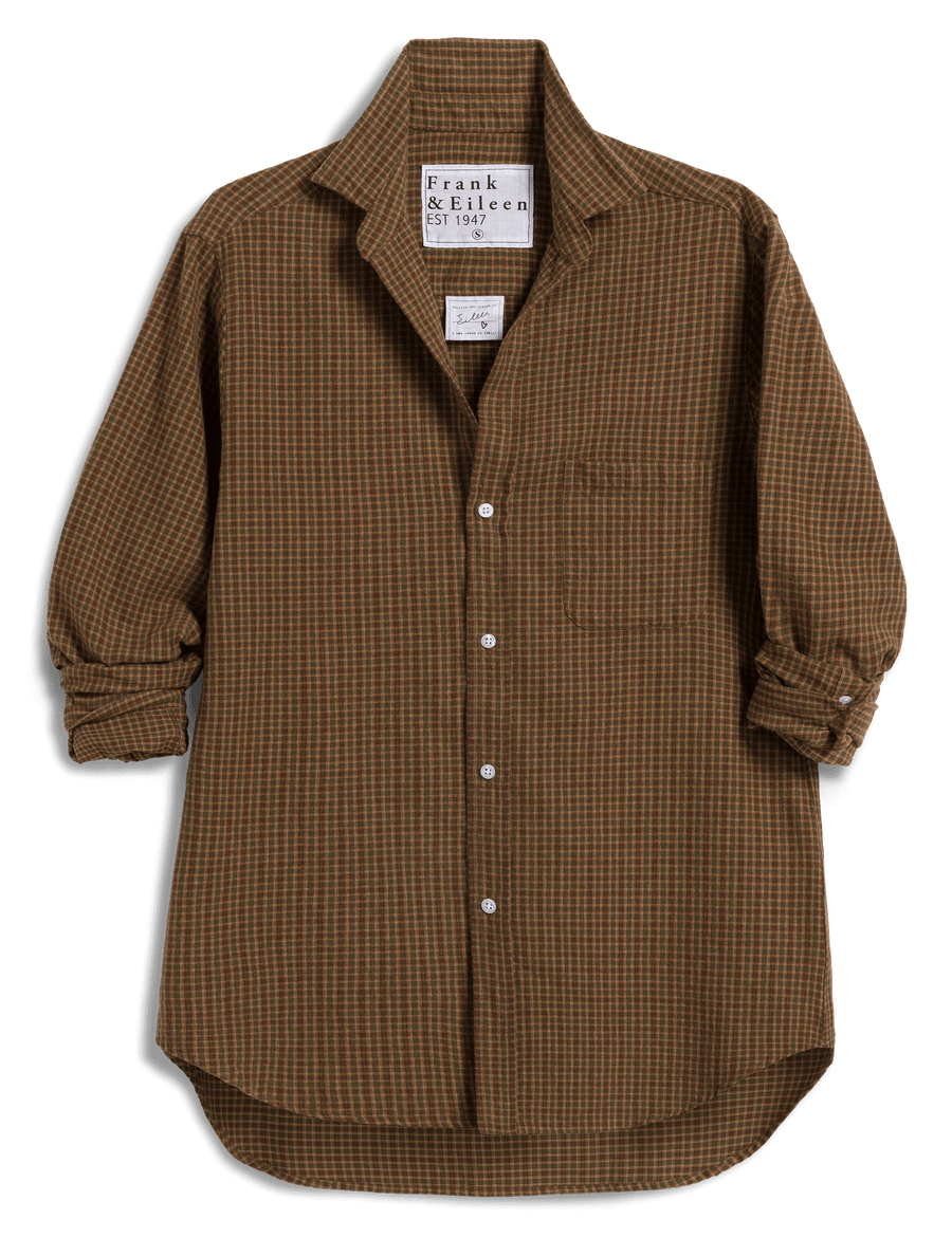 WAVERLY Brown and Green Plaid, Italian Flannel