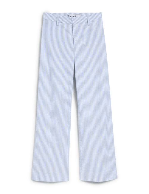 WEXFORD Blue and White Stripe, Italian Performance Linen, view 4